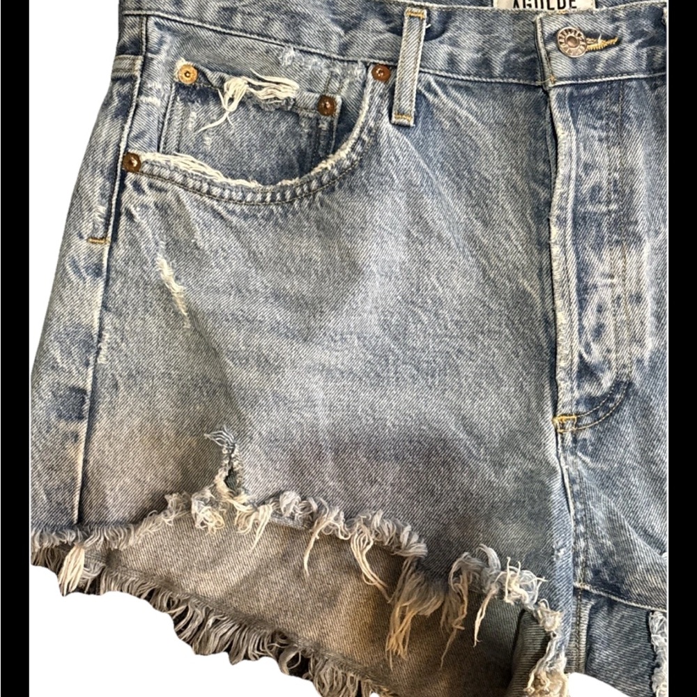 Agolde Parker Distressed Jean Shorts -30 - Picture 3 of 8